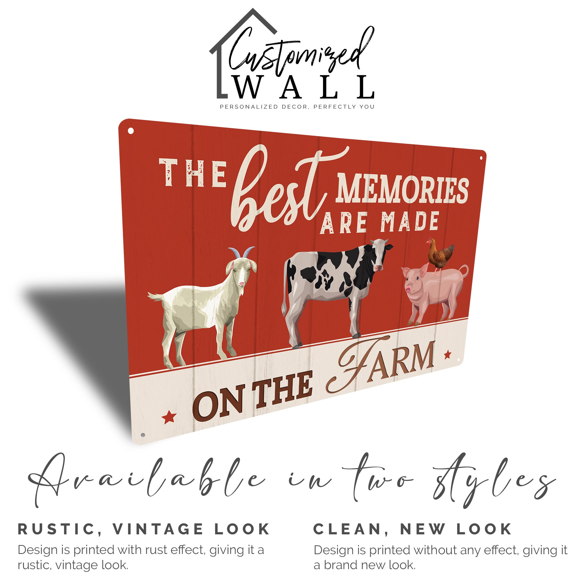 Personalized Rustic Farmhouse Metal Sign – Best Memories Made on the Farm | Custom Gift for Animal Lovers and Farmhouse Decor - Image 5