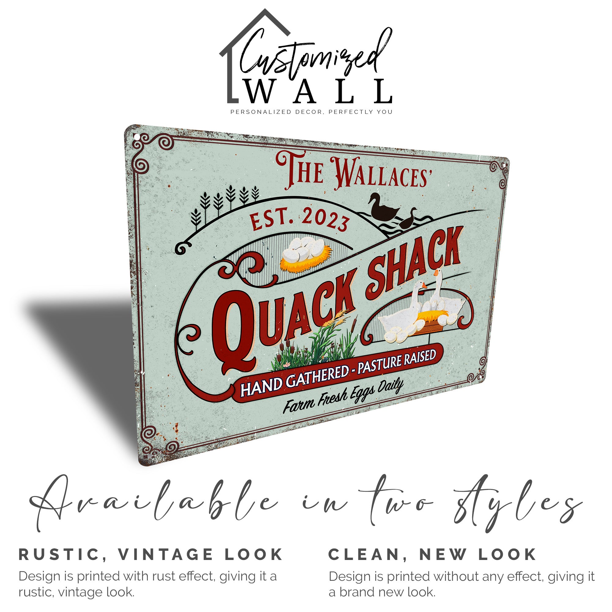 Personalized Duck Farm Metal Sign – Custom Quack Shack Decor for Farmhouse Lovers, Perfect for Family Gifts - Image 4