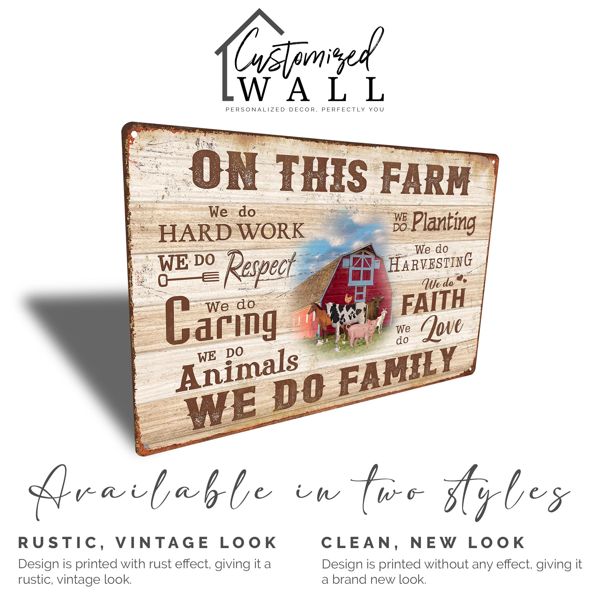 Personalized Farmhouse Metal Sign with Heartfelt Message - Customizable Rustic Decor for Family, Farmers, and Nature Lovers - Image 4