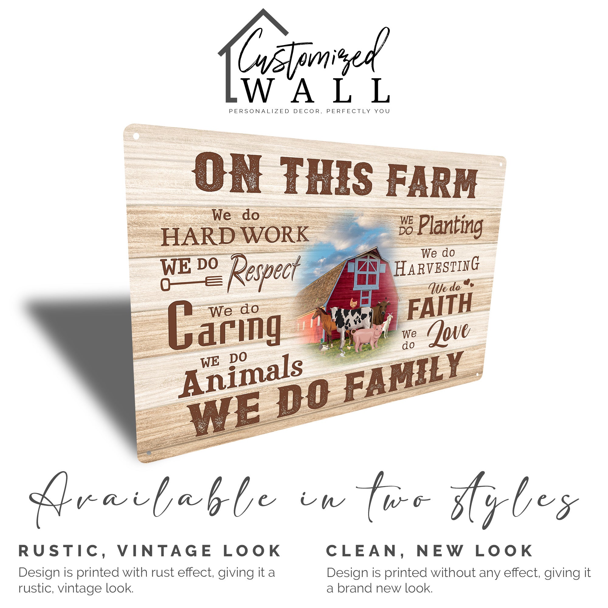 Personalized Farmhouse Metal Sign with Heartfelt Message - Customizable Rustic Decor for Family, Farmers, and Nature Lovers - Image 5