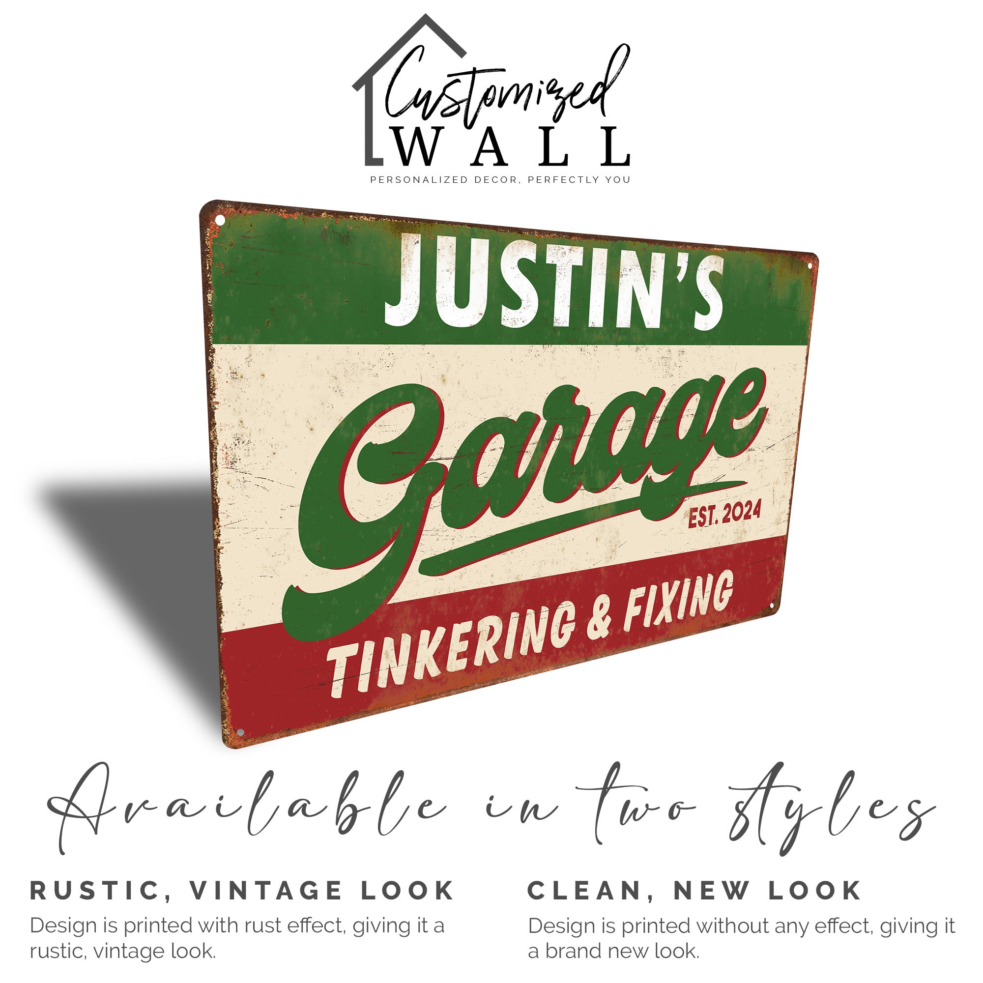 Personalized Metal Garage Sign - Rustic Custom Name Plate for Tinkering & Fixing Lovers, Perfect Gift for DIY Enthusiasts - Image 4