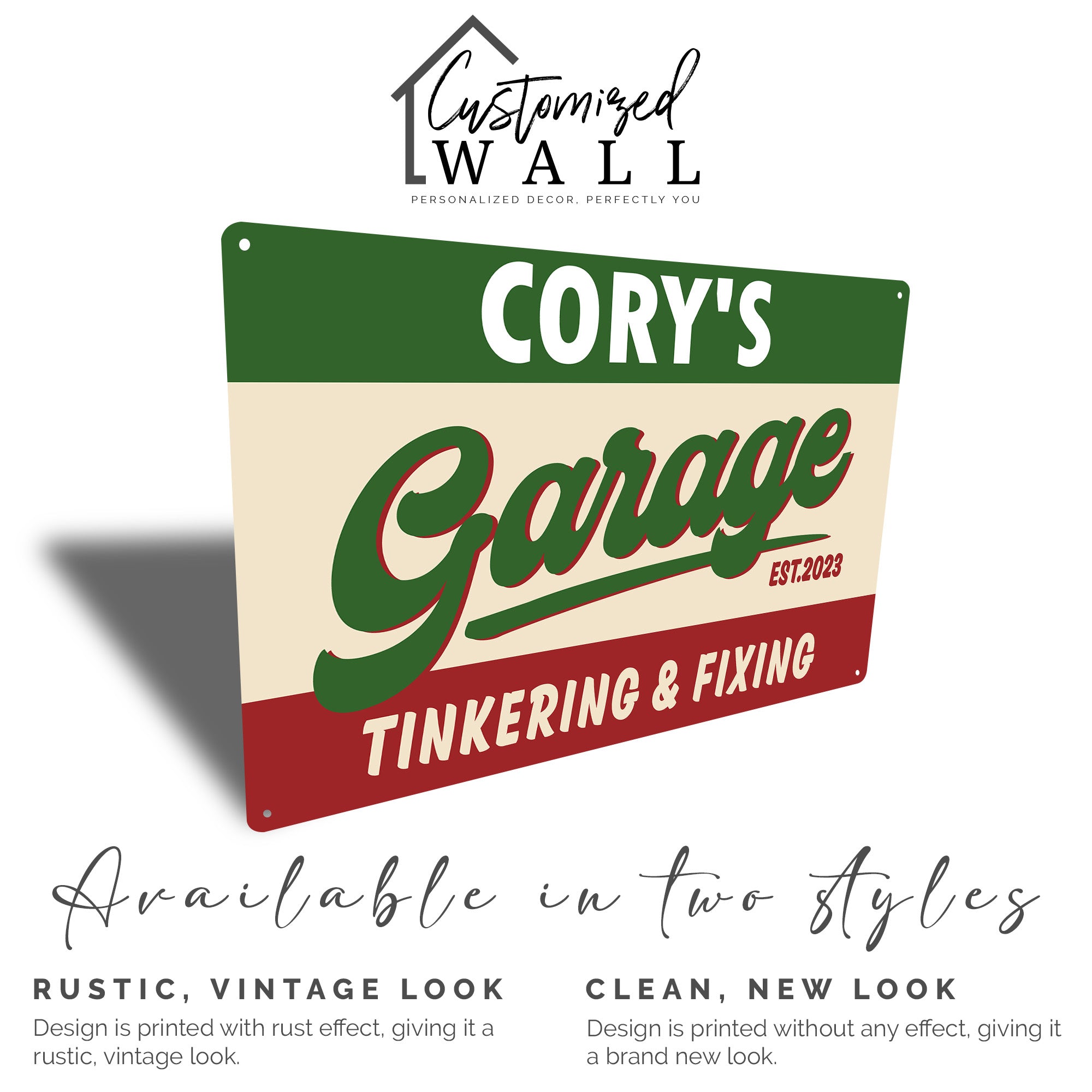 Personalized Metal Garage Sign - Rustic Custom Name Plate for Tinkering & Fixing Lovers, Perfect Gift for DIY Enthusiasts - Image 5