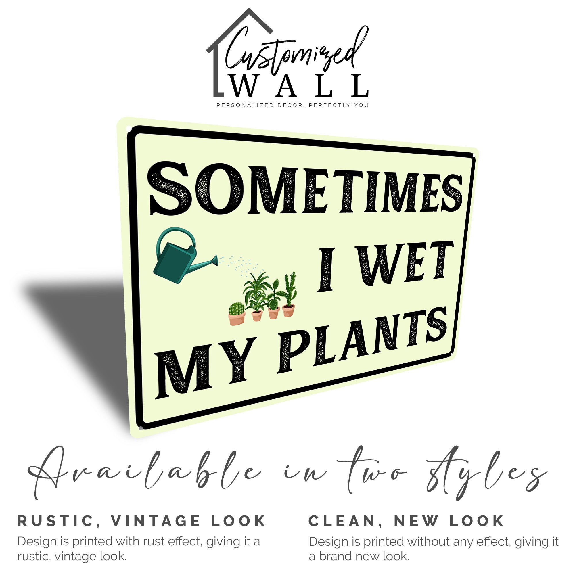 Personalized Metal Plant Sign with Watering Can Design – Perfect Garden Gift for Plant Lovers and Home Decor Enthusiasts - Image 5