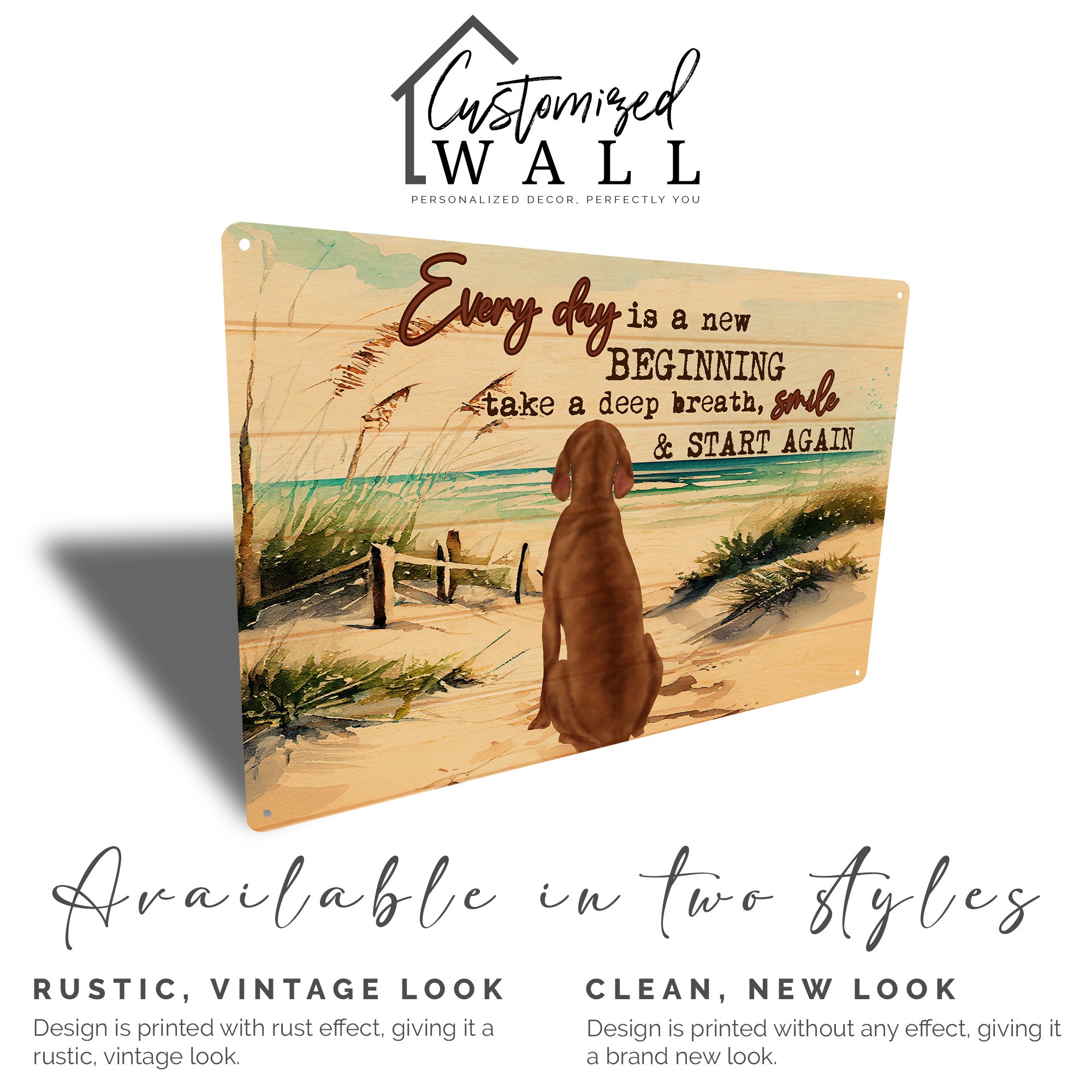 Personalized Metal Sign with Inspirational Quote and Dog Illustration – Perfect for Home Decor and Thoughtful Gifts - Image 5