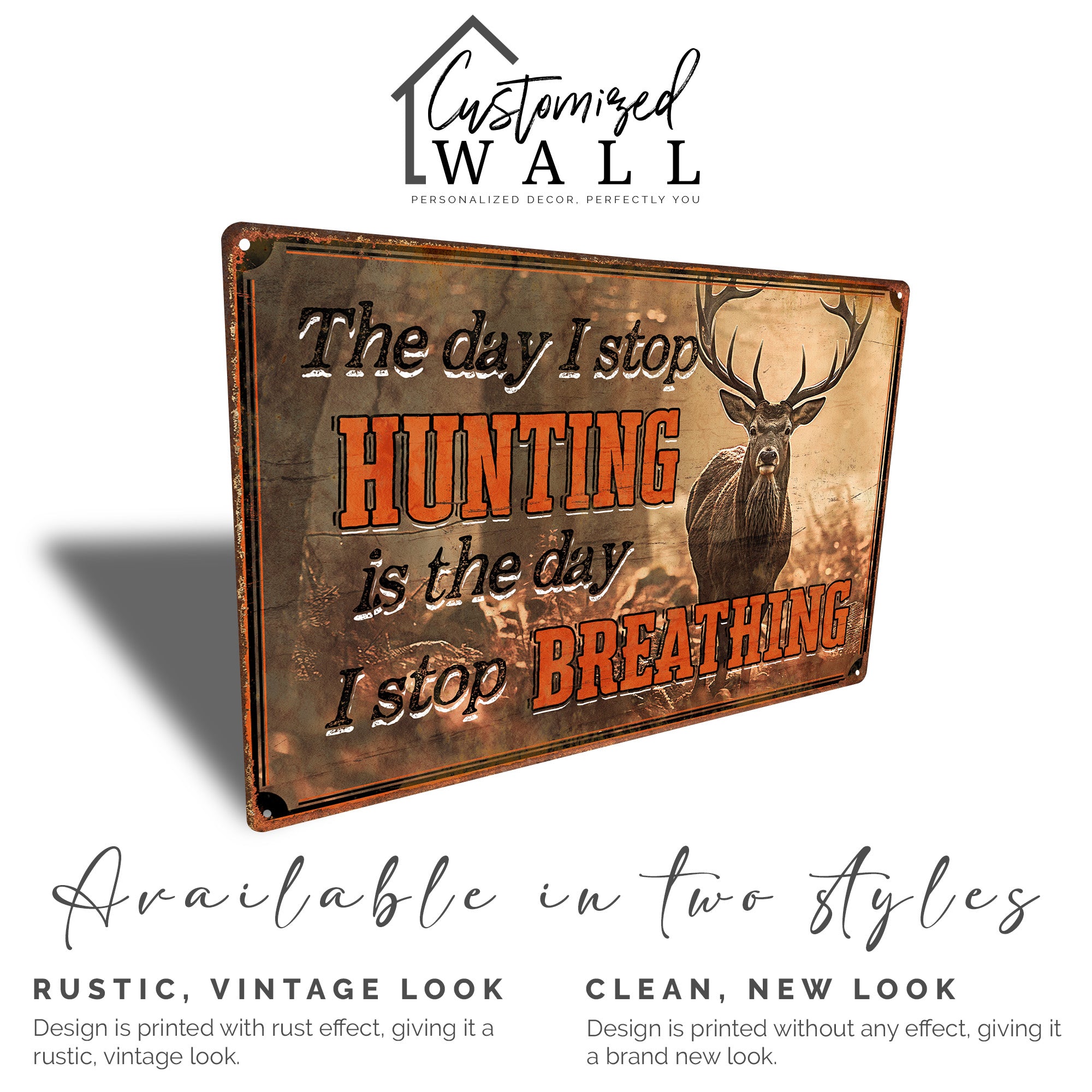 Personalized Rustic Metal Hunting Sign - Perfect for Passionate Hunters and Outdoor Enthusiasts - Image 4