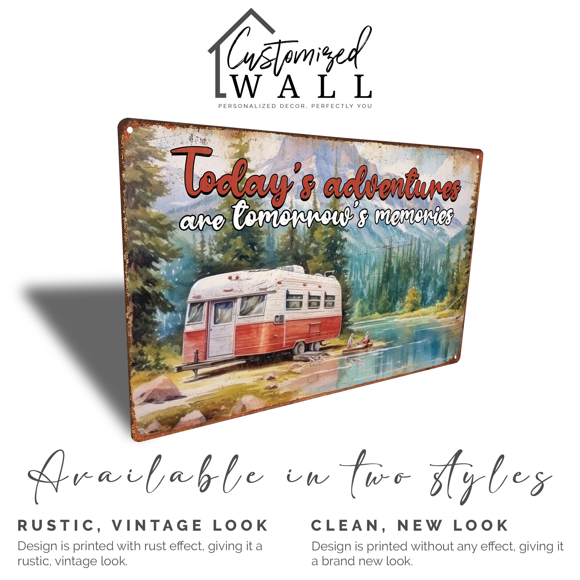 Personalized Adventure Memory Sign - Retro Camper Metal Wall Art for Wanderlusters and Memory Keepers - Image 4