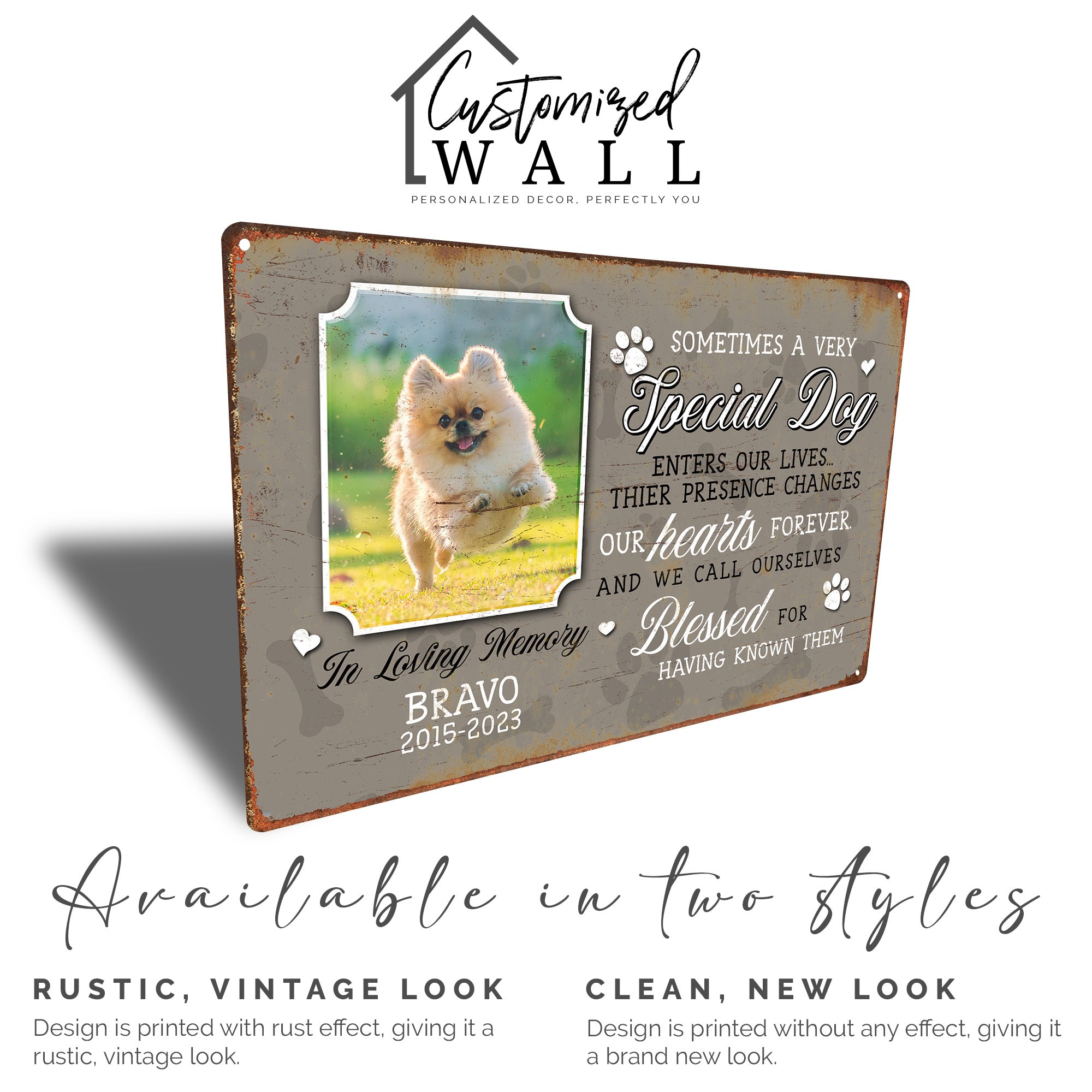 Personalized Pet Memorial Metal Sign - Custom Dog Tribute Plaque with Photo, Perfect Bereavement Gift for Pet Lovers - Image 3