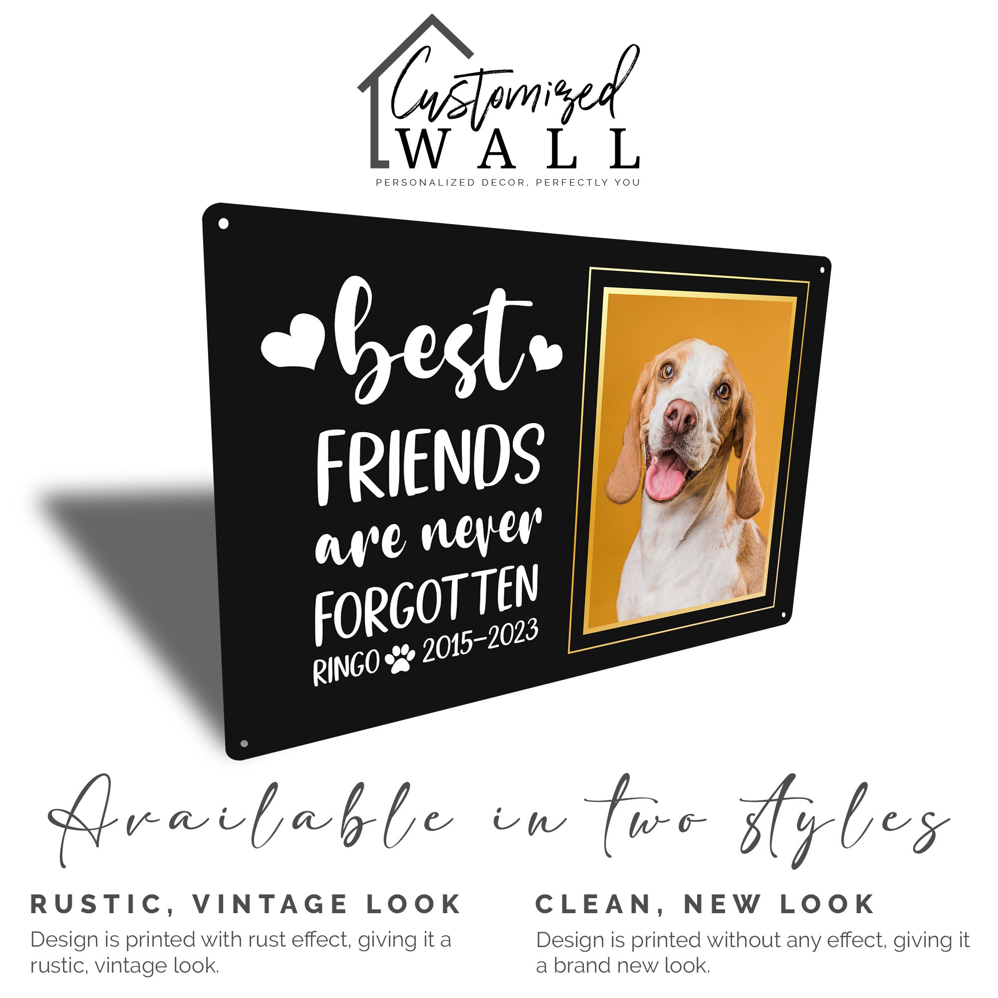 Personalized Memorial Metal Sign - "Best Friends Are Never Forgotten" - Custom Pet Tribute Plaque - Durable Indoor/Outdoor Decor - Image 5