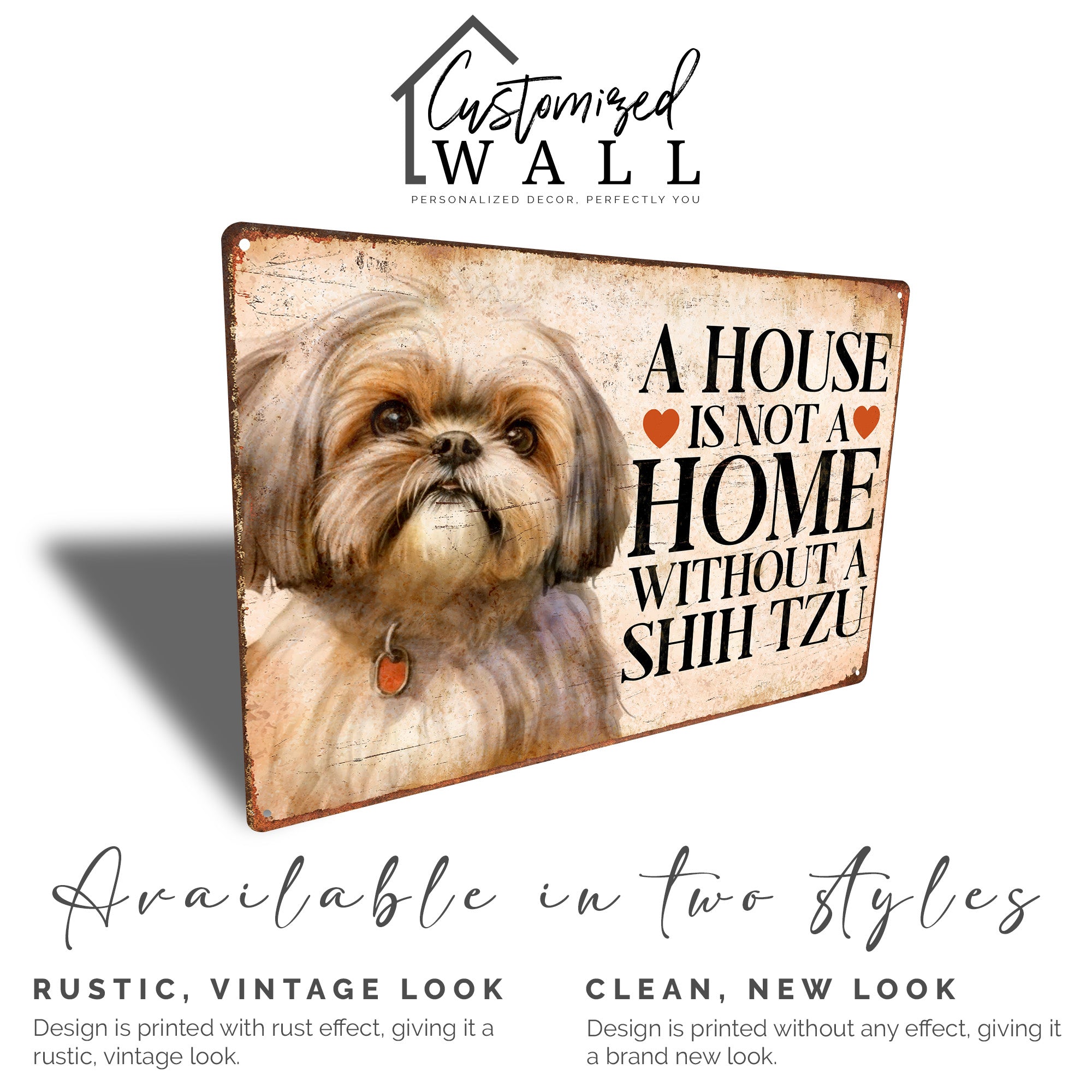 Customizable Rustic Shih Tzu Metal Sign – The Perfect Gift for Dog Lovers to Personalize Their Home Decor - Image 4