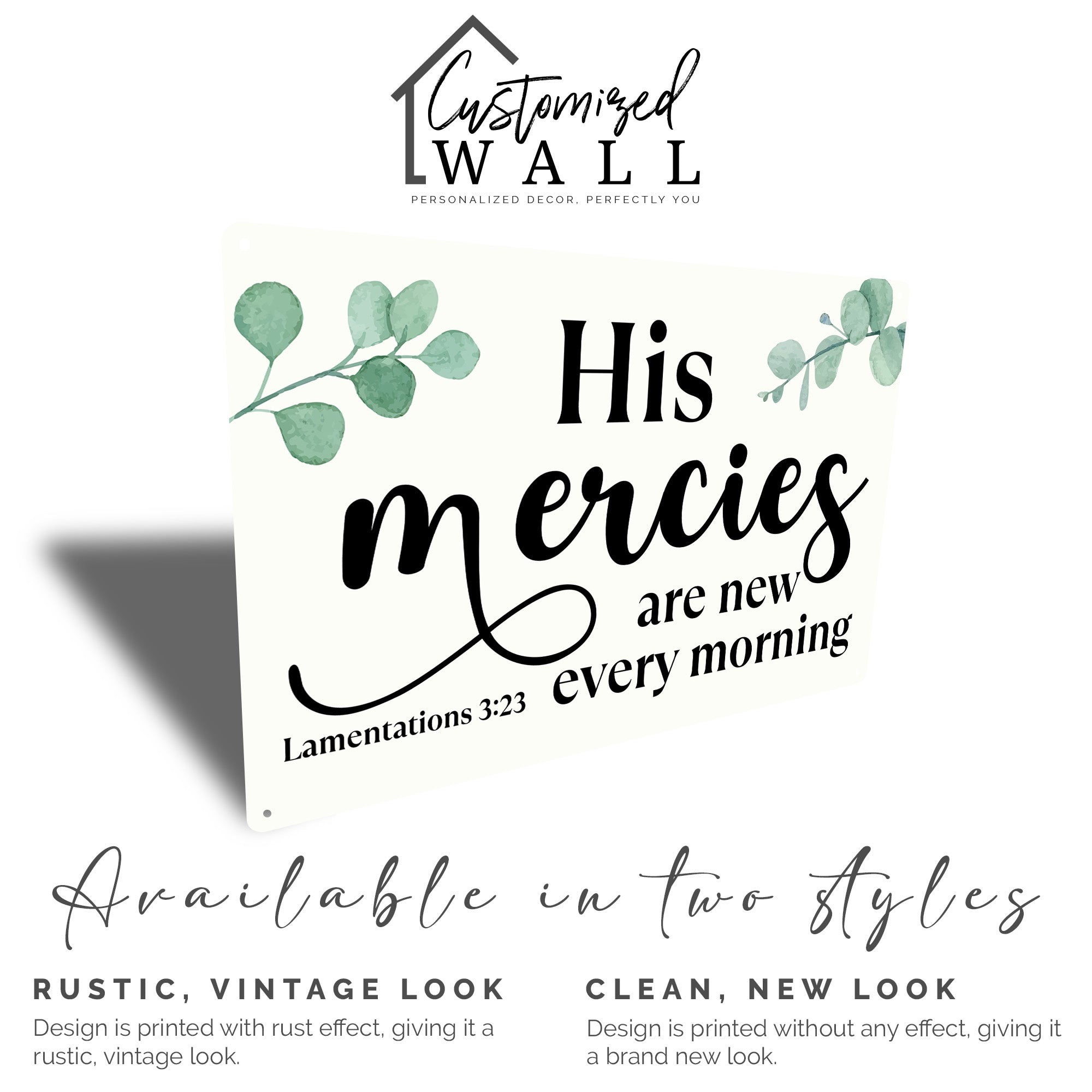 Personalized Rustic Lamentations 3:23 Metal Sign - Customizable Wall Decor for Inspirational Gifting - Image 5