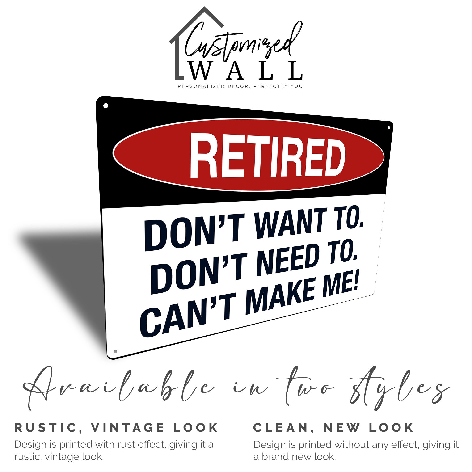 Customizable Retired Vintage Metal Sign - Perfect Personalized Gift for Retirement Celebrations - Image 5