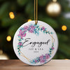 Personalized Floral Engagement Ornament - Custom Ceramic Keepsake for Celebrating Weddings and Anniversaries - Image 3