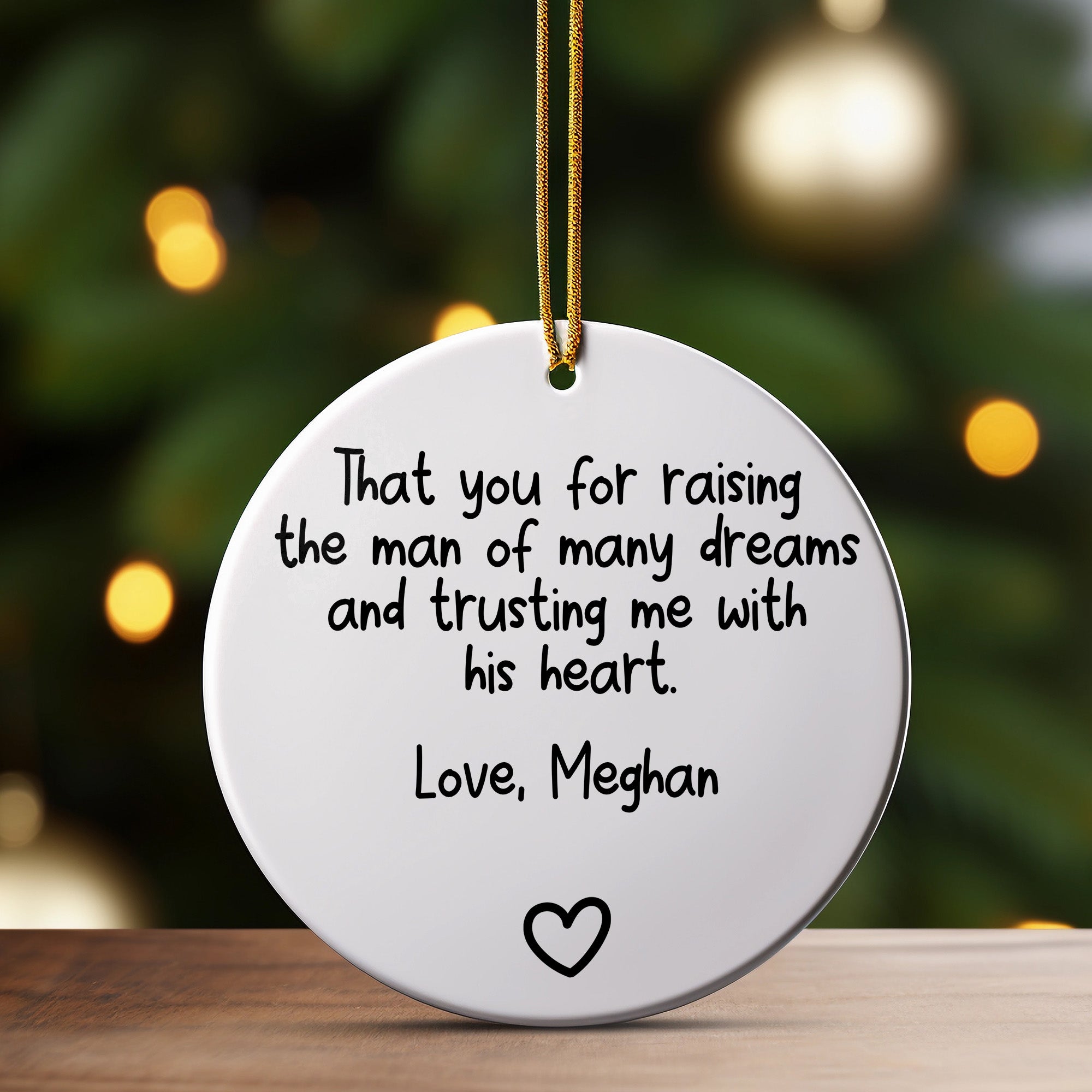 Personalized Ceramic Ornament with Heartfelt Message - Perfect for Mother's Gift or Special Occasion - Image 3