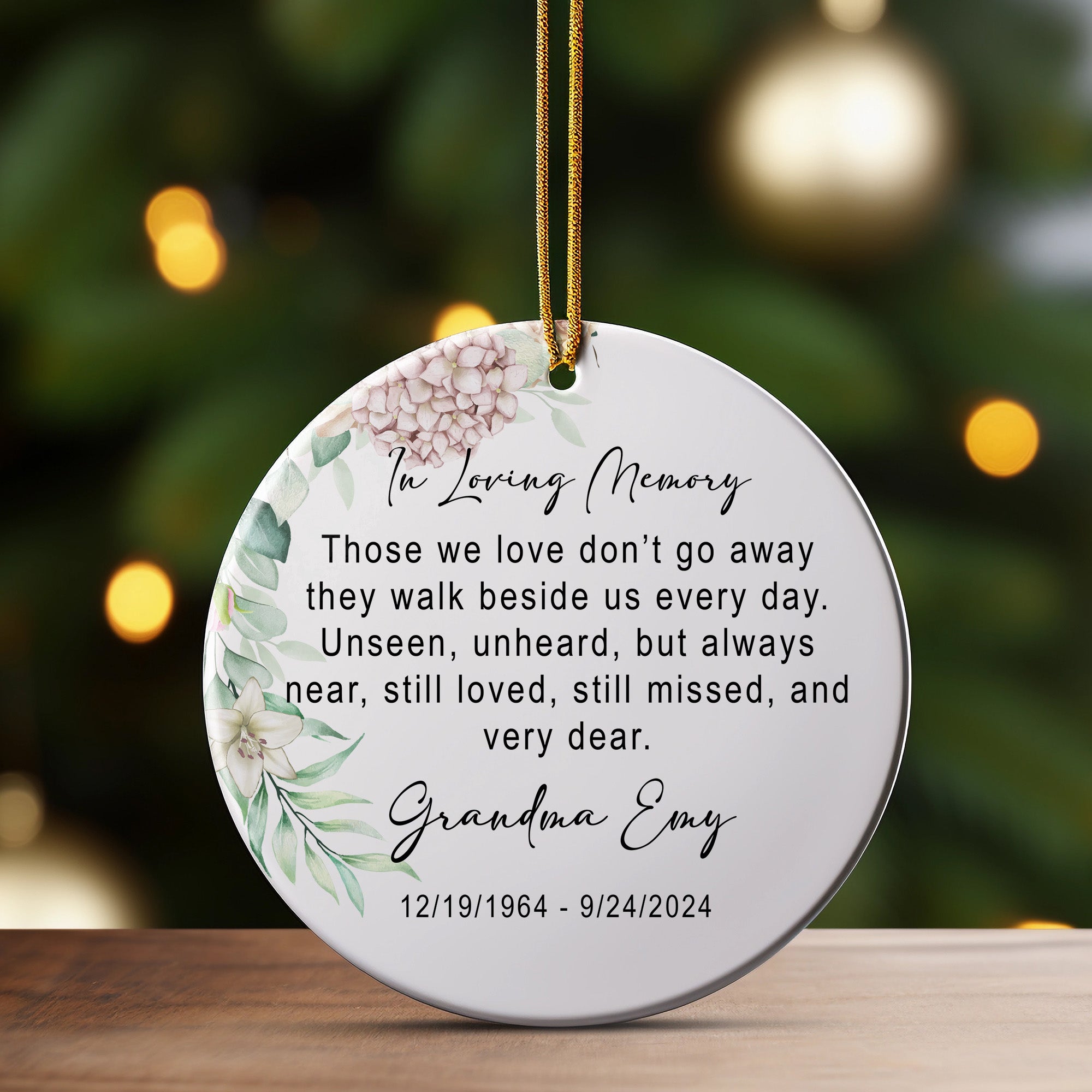 Personalized Memorial Ceramic Ornament – Custom In Loving Memory Keepsake for Cherished Ones - Image 3