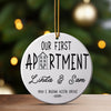 Personalized Our First Apartment Ceramic Ornament – Custom Engraved Gift for Couples, New Home Keepsake 2024 - Image 3