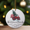 Personalized Family Christmas Ornament - Custom Ceramic Keepsake with Red Tractor & Festive Design - Perfect for Holiday Gift & Decoration 2024 - Image 3