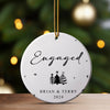 Personalized "Engaged" Ceramic Ornament - Custom Christmas Keepsake Gift for Couples 2024 - Image 3