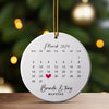 Personalized Wedding Date Ceramic Ornament – Custom Gift for Anniversaries, Weddings & Keepsakes - Image 3