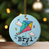 Personalized Kite-Themed Ceramic Ornament - Custom Name Keepsake for 2024 Celebrations - Image 3