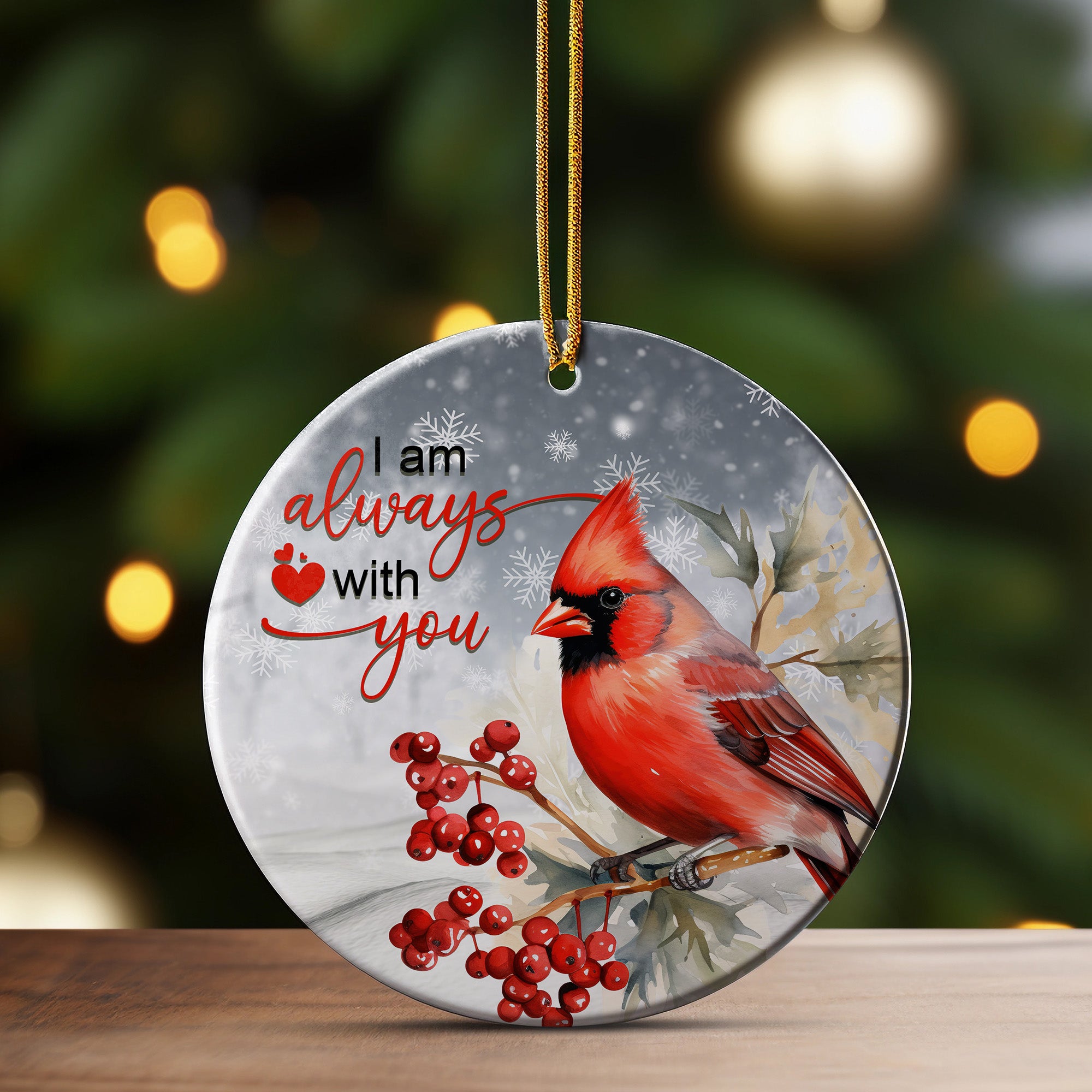 Personalized Cardinal Ceramic Ornament - Handcrafted Memorial Keepsake with Heartfelt Message for Loved Ones - Image 3