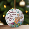 Personalized Handmade Ceramic Ornament with Inspirational Quote and Christian Symbols for Special Occasions - Image 3