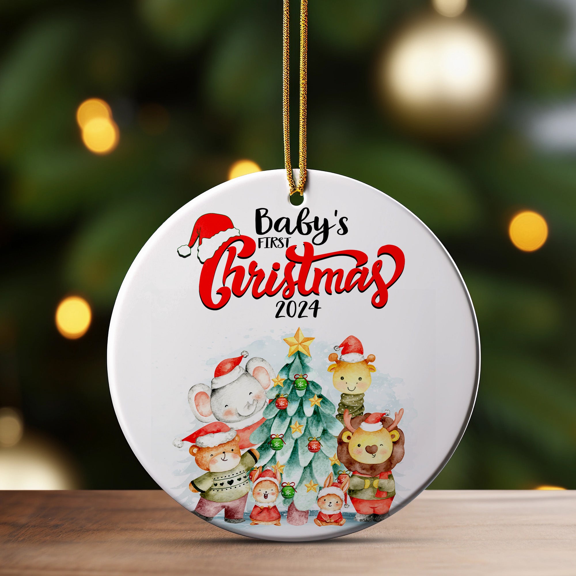 Baby's First Christmas 2024 Personalized Ceramic Ornament - Handcrafted Keepsake for New Parents - Image 3