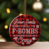 Personalized Nurse Christmas Ornament - Funny Plaid Ceramic Keepsake for Nurses - 2023 Holiday Humor Gift - Image 3
