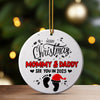 Personalized Merry Christmas Ornament for Parents-to-Be - Customized Baby Announcement Gift - Image 3