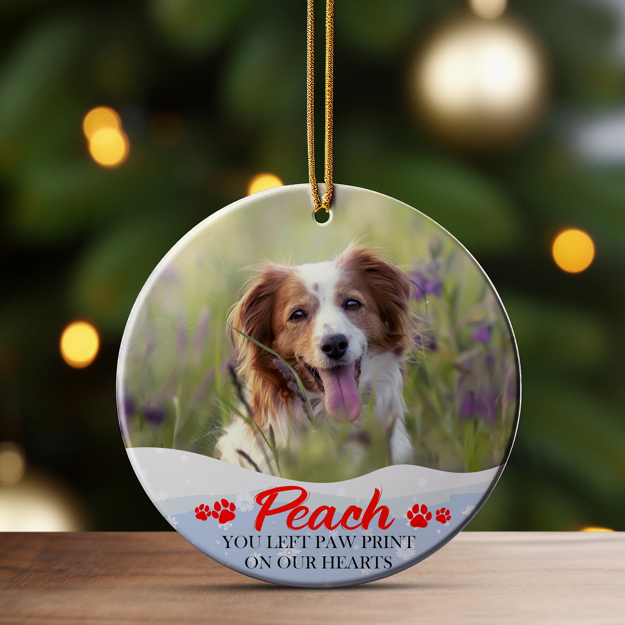 Personalized Pet Memorial Ceramic Ornament - Customizable Keepsake for Cherished Memories - Image 3