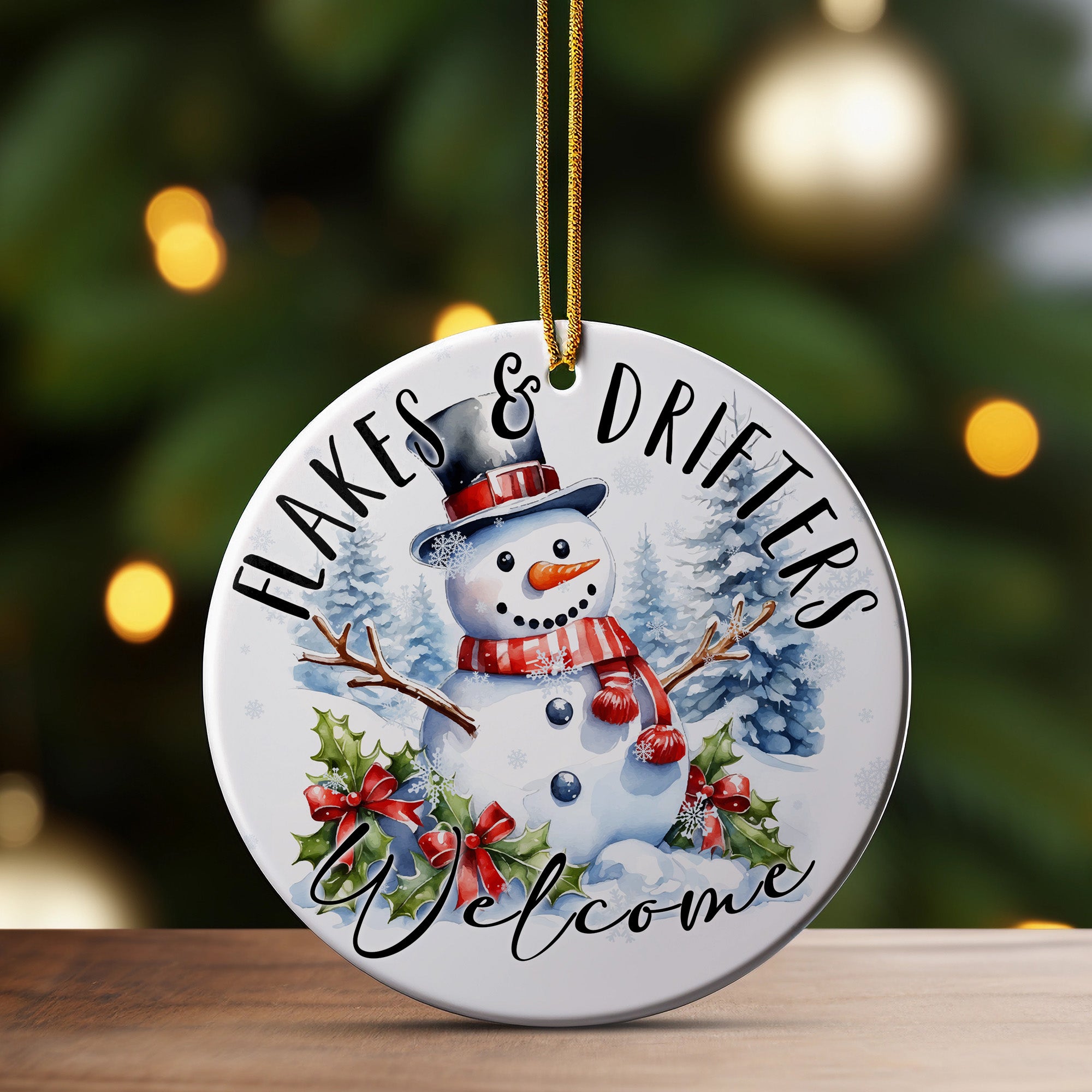 Personalized Snowman Ceramic Ornament – Handcrafted Holiday Decor, Custom Welcome Sign for Christmas Gifts & Winter Celebrations - Image 3