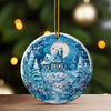 Personalized "Peace on Earth" Ceramic Ornament - Handcrafted Winter Wonderland Design for Holiday Gift Giving - Image 3
