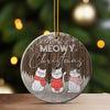 Personalized "Meowy Christmas" Ceramic Ornament – Cozy Cat Design, Handmade Holiday Gift - Image 3