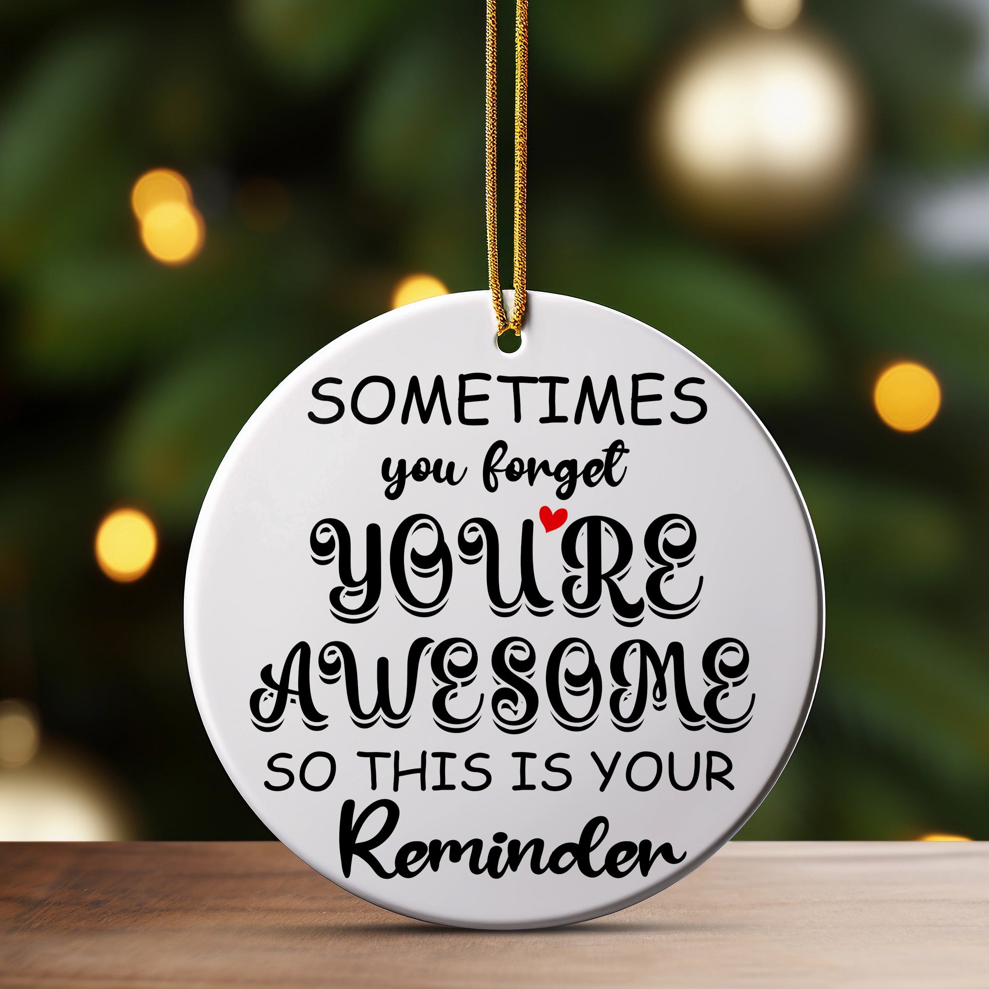Personalized Ceramic Ornament - "You're Awesome," Handcrafted Keepsake for Inspiration & Encouragement - Image 3