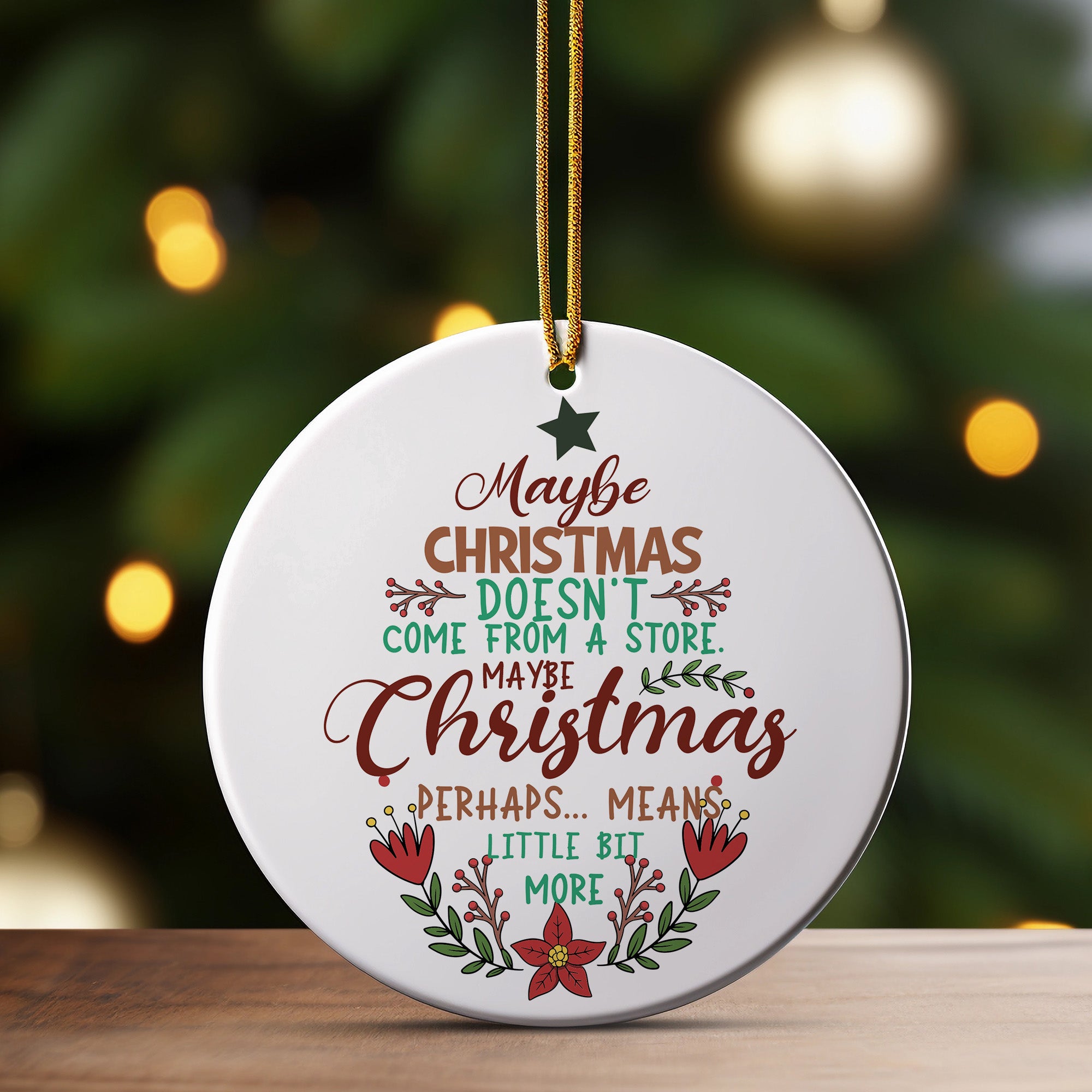 Personalized Handmade Ceramic Christmas Ornaments - Heartwarming Quote for Meaningful Gift-Giving - Image 3