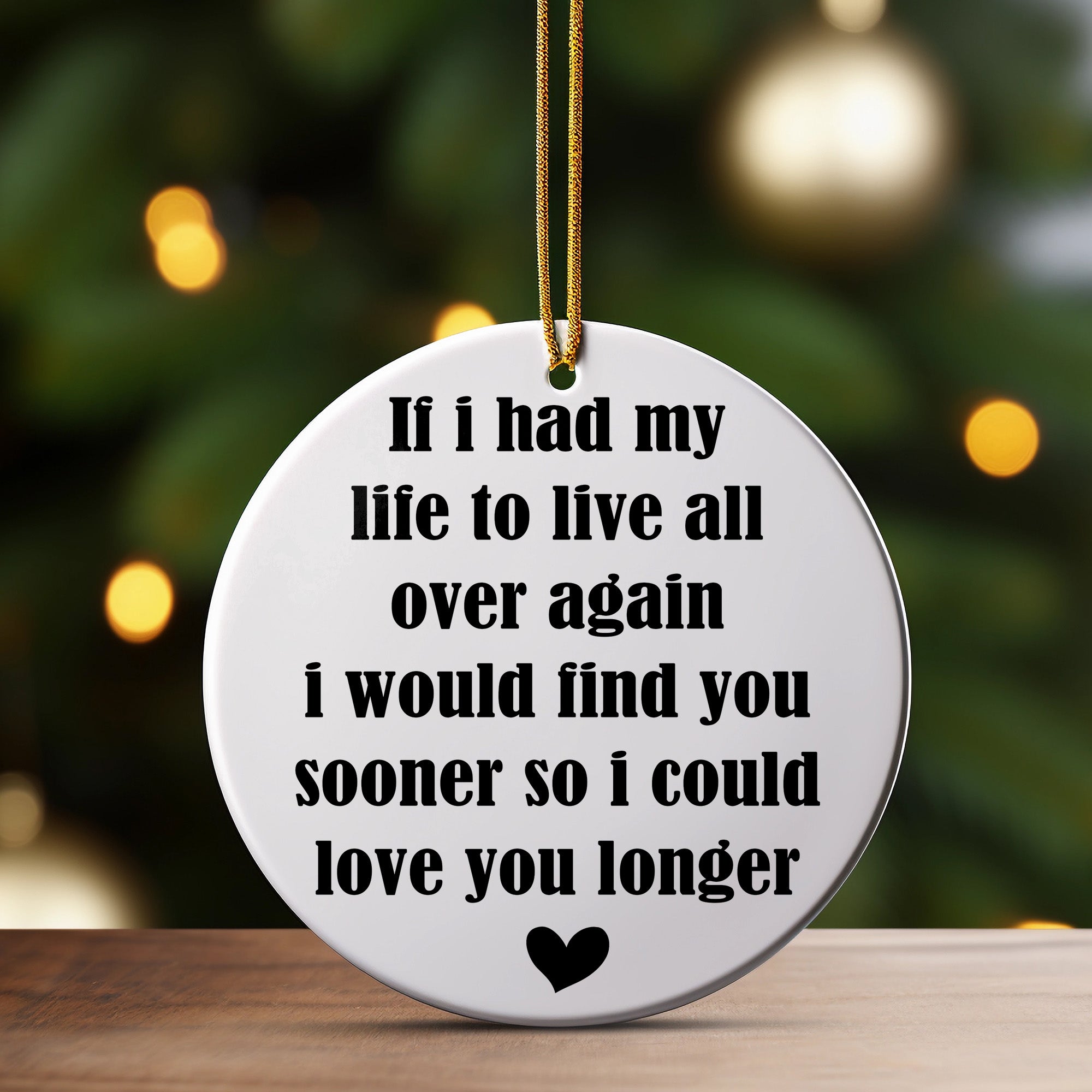 Personalized Love Message Ceramic Ornament - Handmade Keepsake Gift for Loved Ones - Sentimental Quote & Heart Design - Image 3