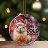 Personalized Llama Christmas Ornament - Festive Ceramic Decoration with Custom Message for Holiday Gifting - Image 3