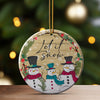 Personalized Handmade "Let It Snow" Ceramic Ornament with Snowmen – Perfect Holiday Gift for Family and Friends - Image 3