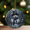 Personalized Snowman Ceramic Ornament – Handcrafted Winter Wonderland Decoration with Customizable Elements for Unique Holiday Gifts - Image 3