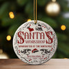 Personalized Santa's Workshop Ceramic Ornament – Handcrafted Holiday Charm from the North Pole - Image 3