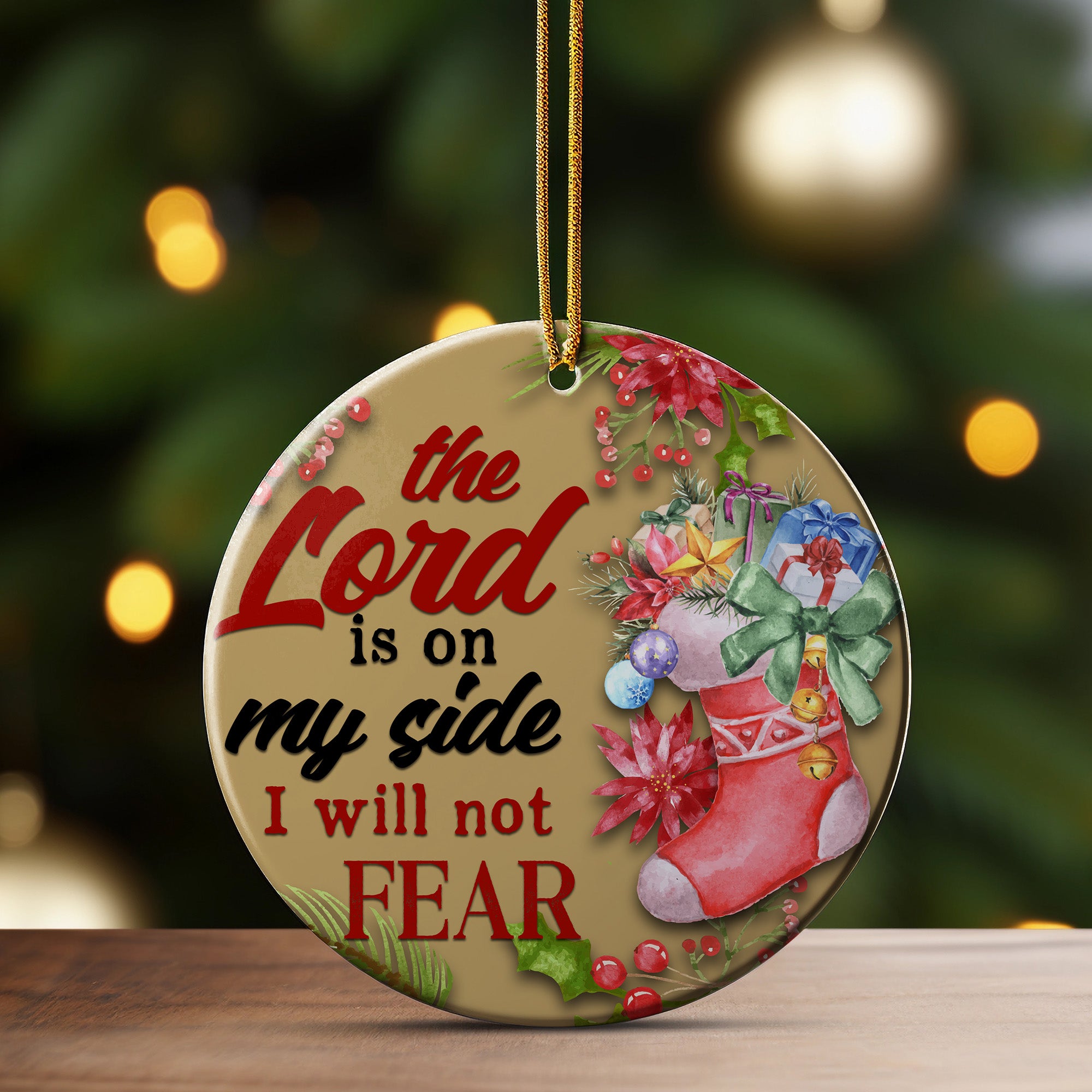 Personalized Christmas Ceramic Ornament with Inspirational Quote – Handmade Holiday Gift for Loved Ones - Image 3
