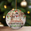 Personalized Snowman Ceramic Ornament – Charming Holiday Keepsake with Heartfelt Message for Loved Ones - Image 3
