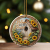 Personalized Sunflower and Birdhouse Ceramic Ornament – Inspirational Home Décor Gift with Customizable Message - Image 3