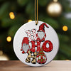Personalized Santa Gnome Ceramic Ornament - Festive Holiday Decor with Customization Options for Christmas Tree - Image 3