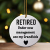 Personalized Retired Ornament - Heartfelt Ceramic Keepsake for Grandparents - Customizable Gift for Retirement Celebrations - Image 3