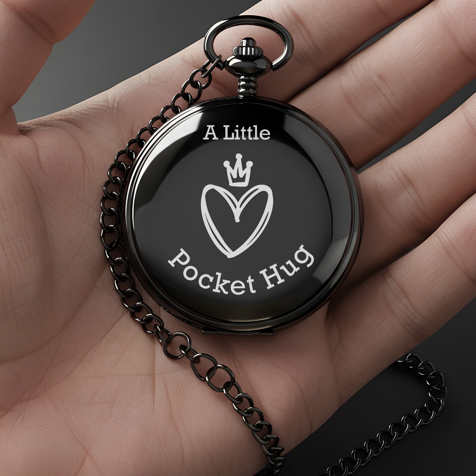 Personalized Pocket Hug Keepsake Watch – Custom Engraved Gift for Loved Ones, Heartfelt and Unique - Image 3