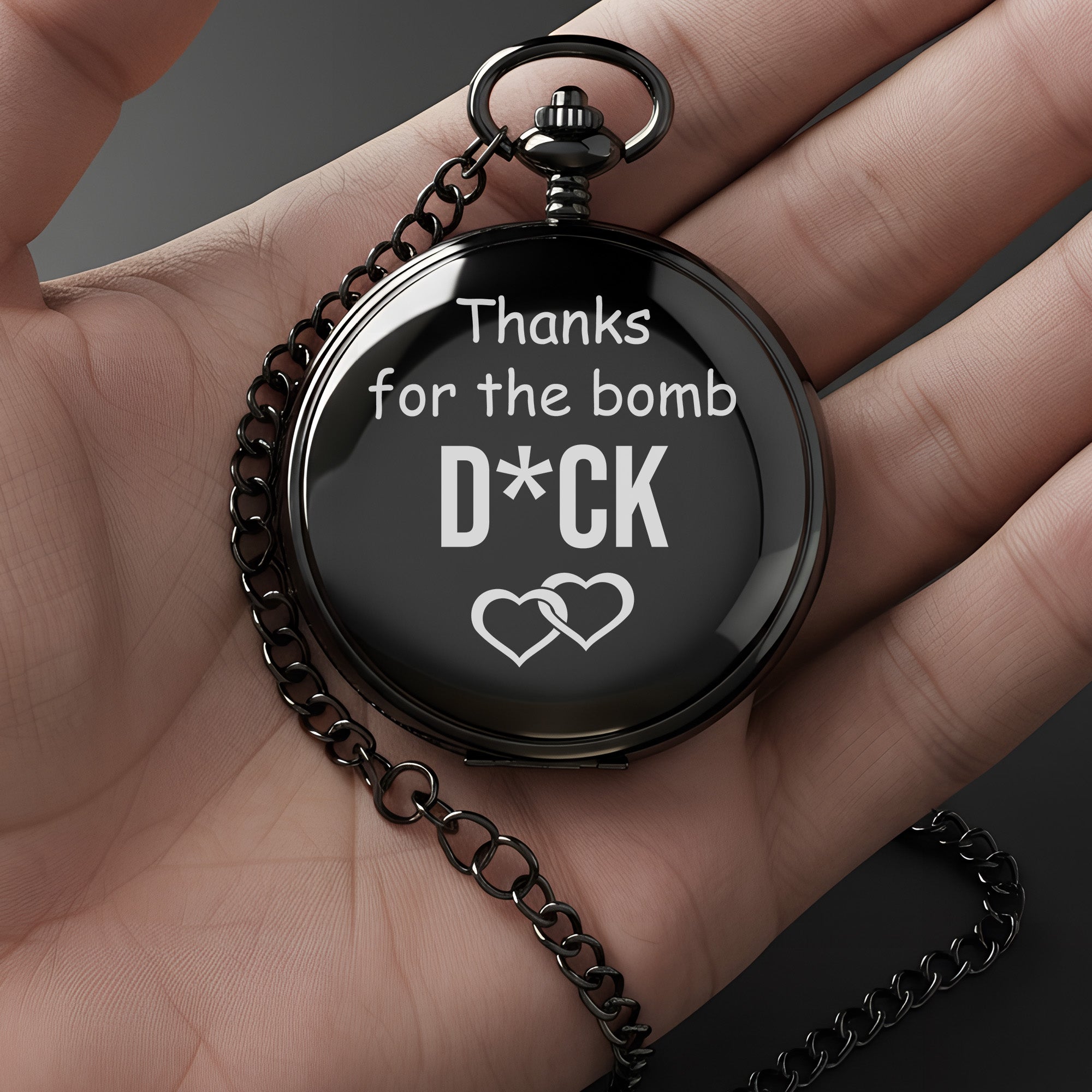 Personalized Engraved Pocket Watch for Men - Custom Appreciation Gift with Heartfelt Message - Image 3