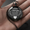 Personalized Engraved Pocket Watch for Husband - Elegant Timepiece with Heartfelt Message, Perfect Romantic Gift for Anniversaries and Special Occasions - Image 3