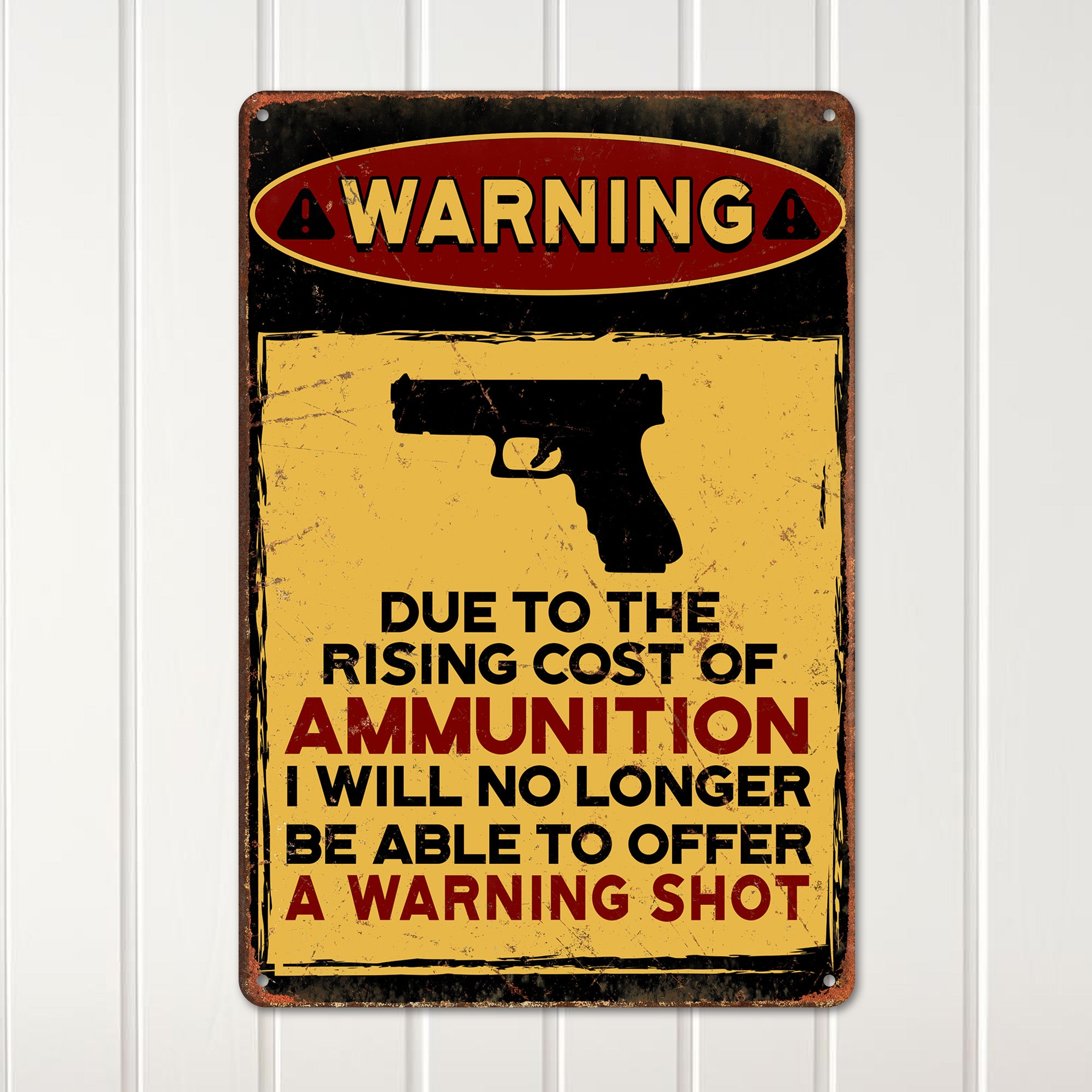 Personalized Metal Warning Sign - Customizable Humor Sign for Home, Office, or Garage Decor - Image 2