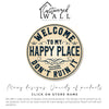Personalized Round Metal Welcome Sign - "Happy Place" Rustic Wall Art for Home, Gift for New Homeowners - Image 3
