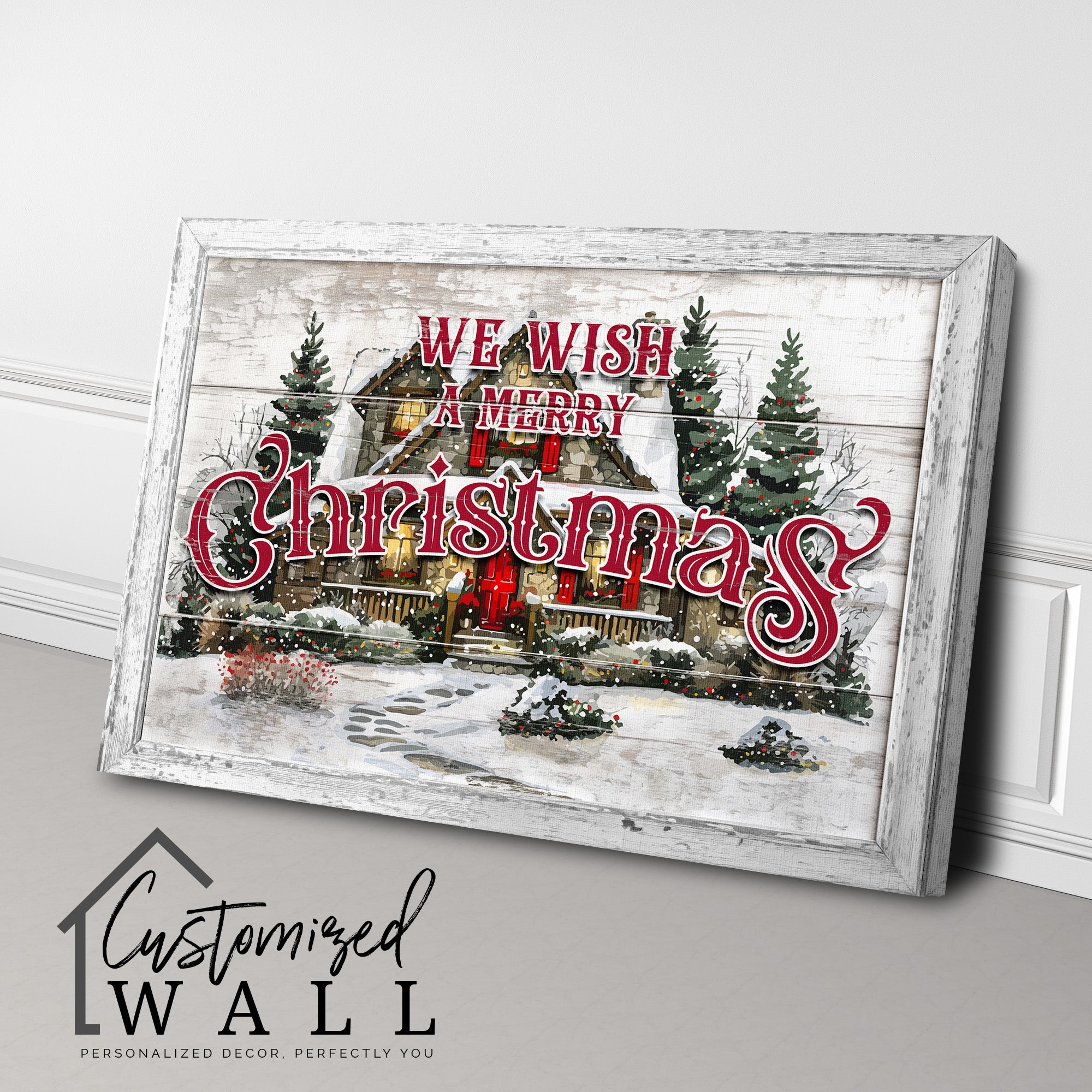 Personalized Merry Christmas Wrapped Canvas Wall Art - Custom Holiday Decor for Home and Gifting - Image 3